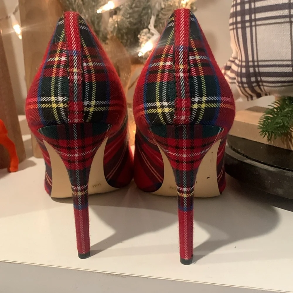 Gianni bini Red checkered shoes size 10 - Picture 3 of 6